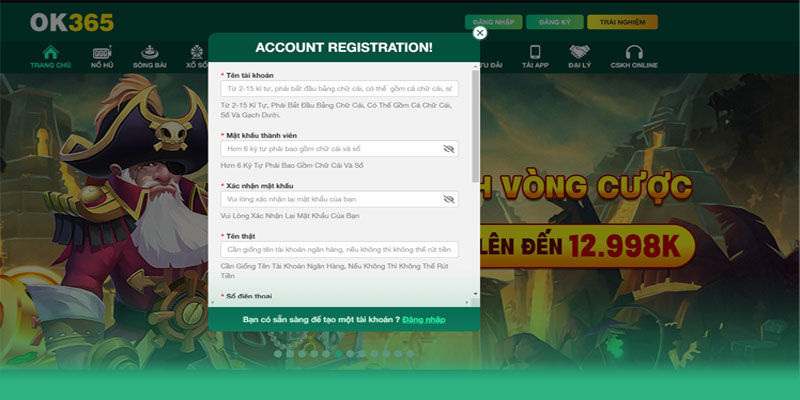 3 Bước Đơn Giản Để Trở Thành Hội Viên Chính Thức Của OK365